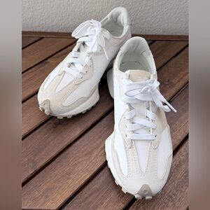 New Balance 327 Linen with Salt Sneakers. Size 5.5